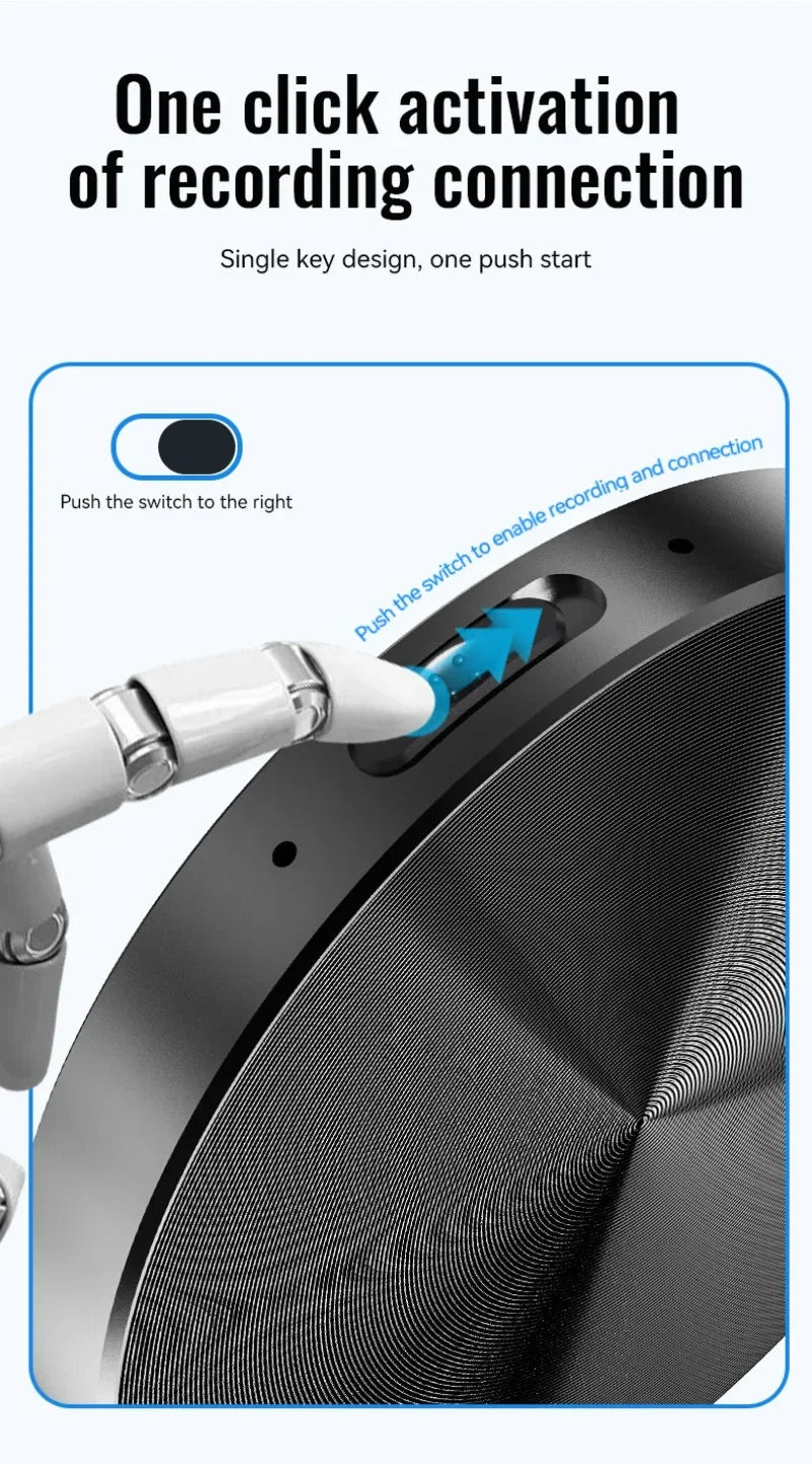 8-128GB Magnetic AI Voice Recorder ChatGPT Intelligent Translation