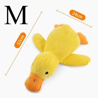 Duck dog toy plush chew resistant durable dog toy