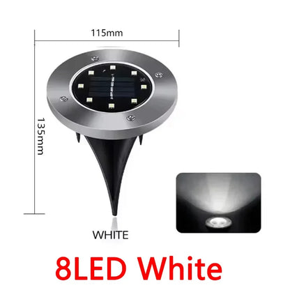 Solar Lights Outdoor 8/20LEDs Disk Underground Lamp