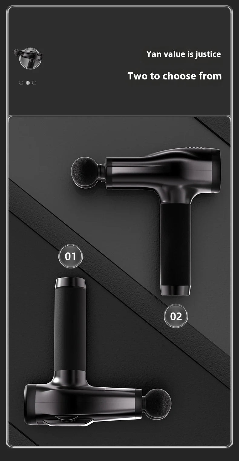 Double Head Handheld Mini Massager Gun with Deep Tissue