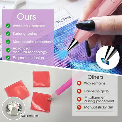 Electric Diamond Art Pen Vacuum Diamond Placement Tool