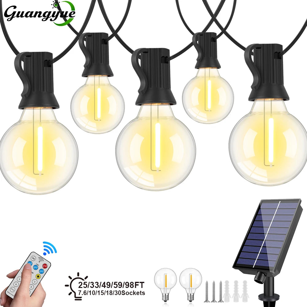 G40 Outdoor Solar String Light Garland LED Solar String Lights