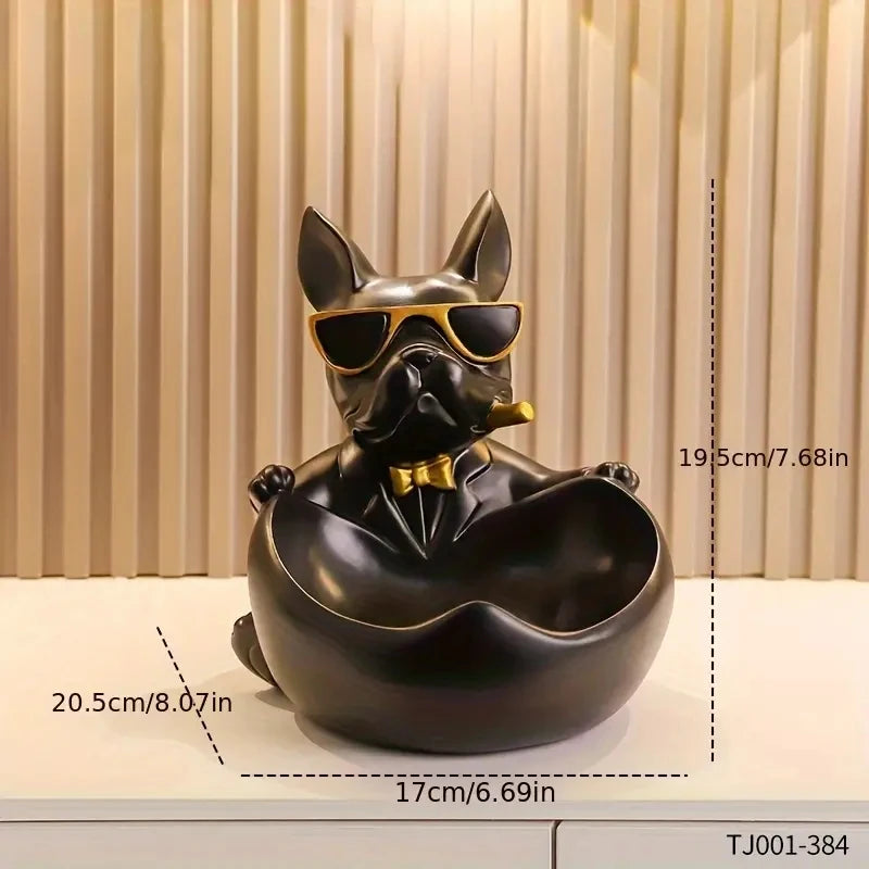 Creative Sunglasses Cool Dog Statue Bulldog Statue