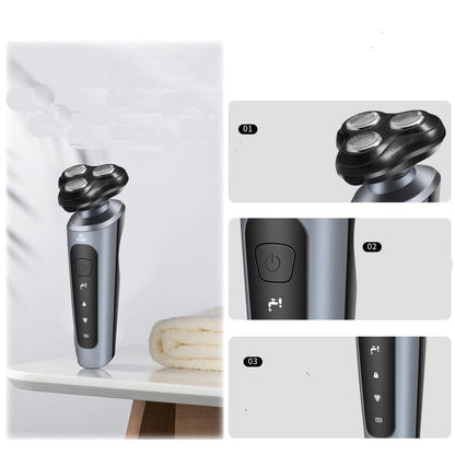 New 9D Man Electric Razor Face Shaver USB Full-body Trimmer