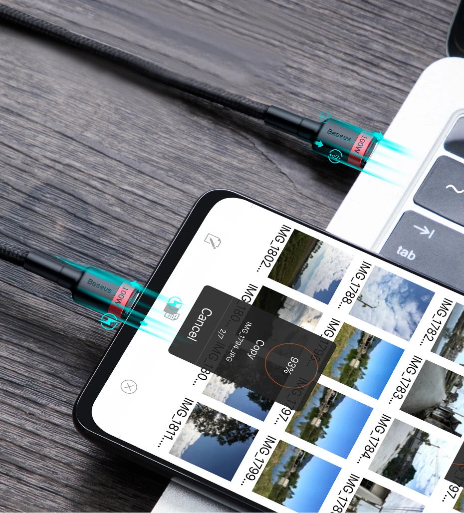 Baseus 100W/5A USB C To USB Type C Cable
