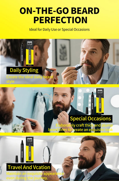 Beard Filler Pen Waterproof Black Brown Beard Coloring