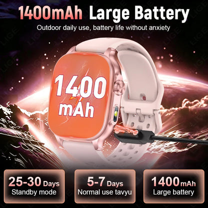 LIGE New Built-in 1400mAh Super Large Battery Smart Watch