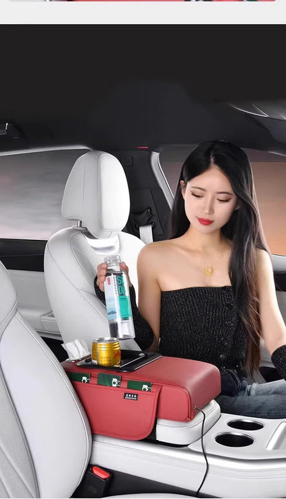 Usb Portcar Armrest Box Booster Pad With Usb Port Multi-Function