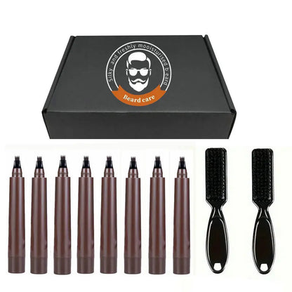 Beard Filling Pen Kit Beard Enhancer Brush Beard