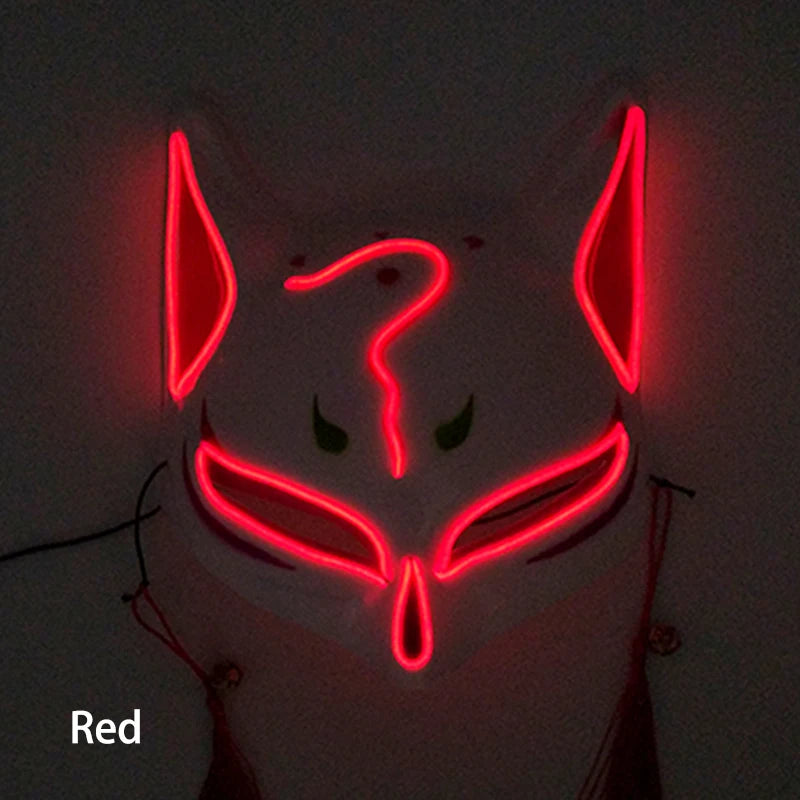 Glowing  Demon Slayer Mask Cosplay Japanese Cartoon