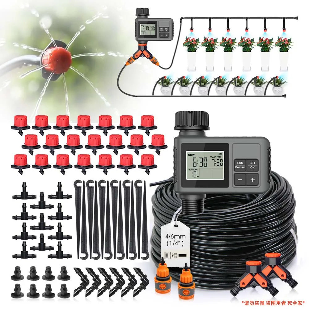 Garden LCD Button Timer Irrigation Set