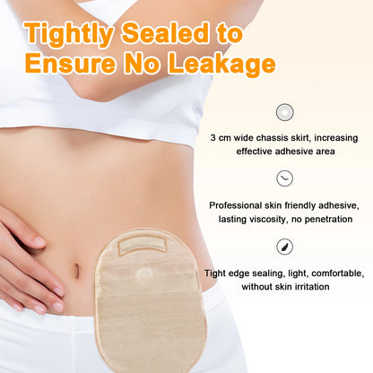 20pcs One Piece Colostomy Bags with Hoop and Look
