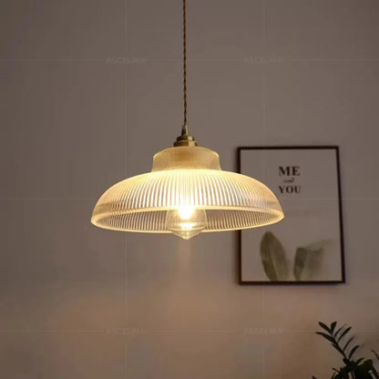 Nordic Glass Pendant Light Green Hanging Lamp Living Room