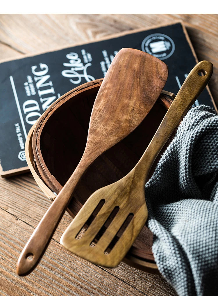 Wooden Spoons For Cooking, Wooden Utensils Set