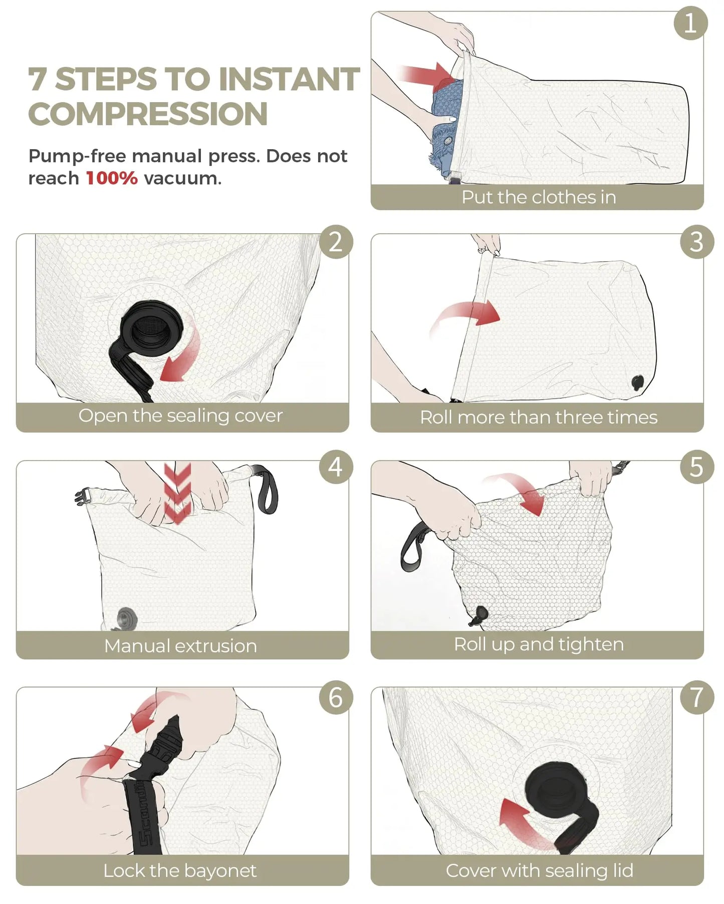 Travel Storage Bag Compression Sack Organizer