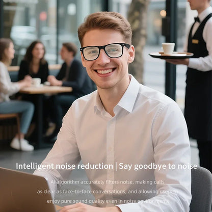 AI Translation Smart Glasses  Bluetooth Call Headphones