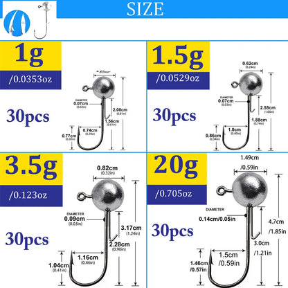 Jig fishing hooks with auxiliary hook,