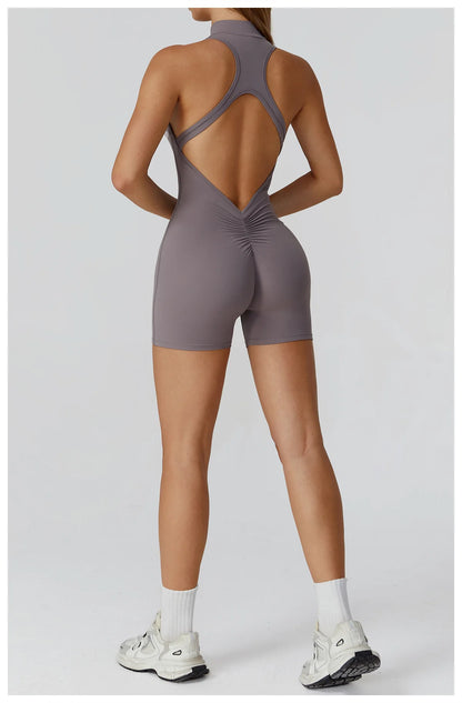 Scrunch Sports Overalls Gym Jumpsuit Women's Fitness