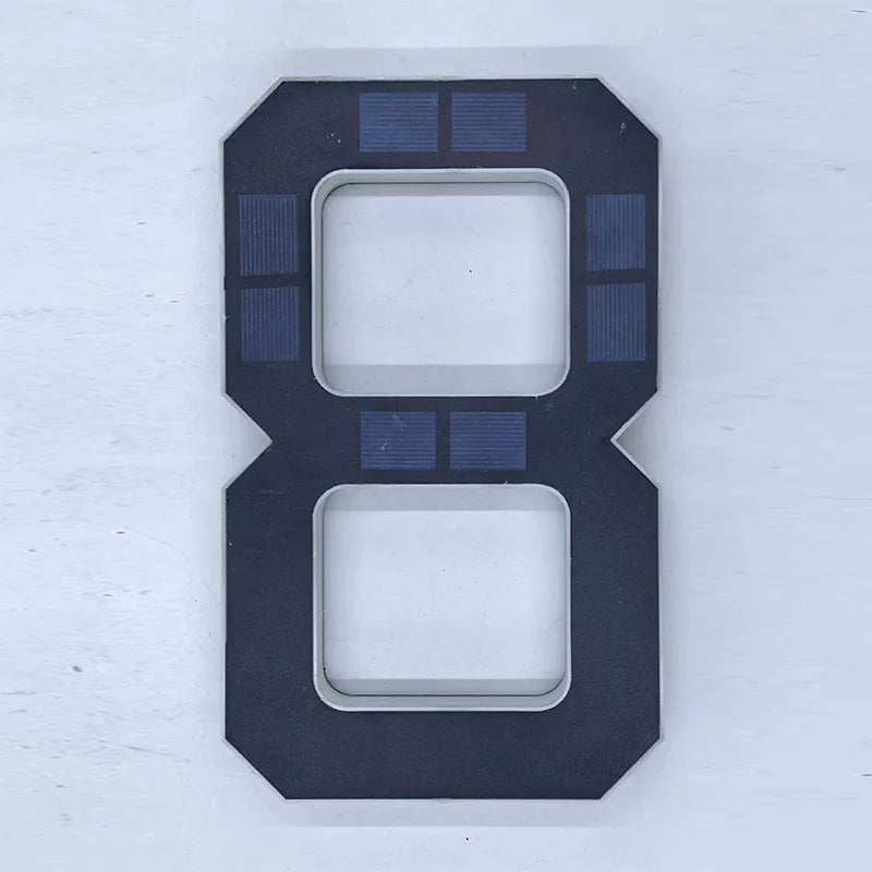 LED Solar House Number Light Waterproof Address Plate