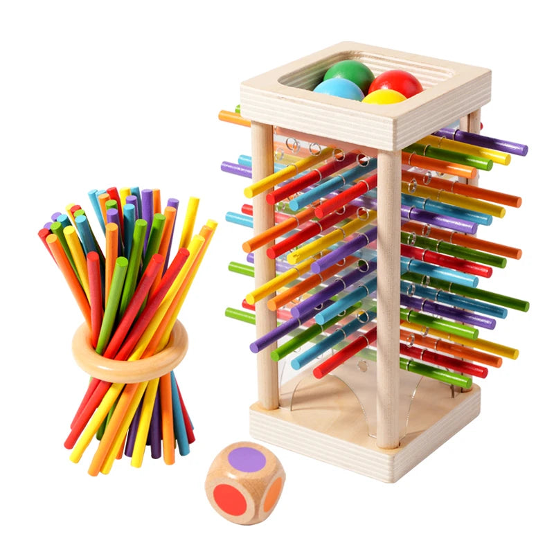 Parent child interactive wooden stick children's
