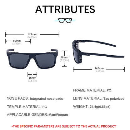 Vintage Polarized Sunglasses Men Fashion Square Eyewear