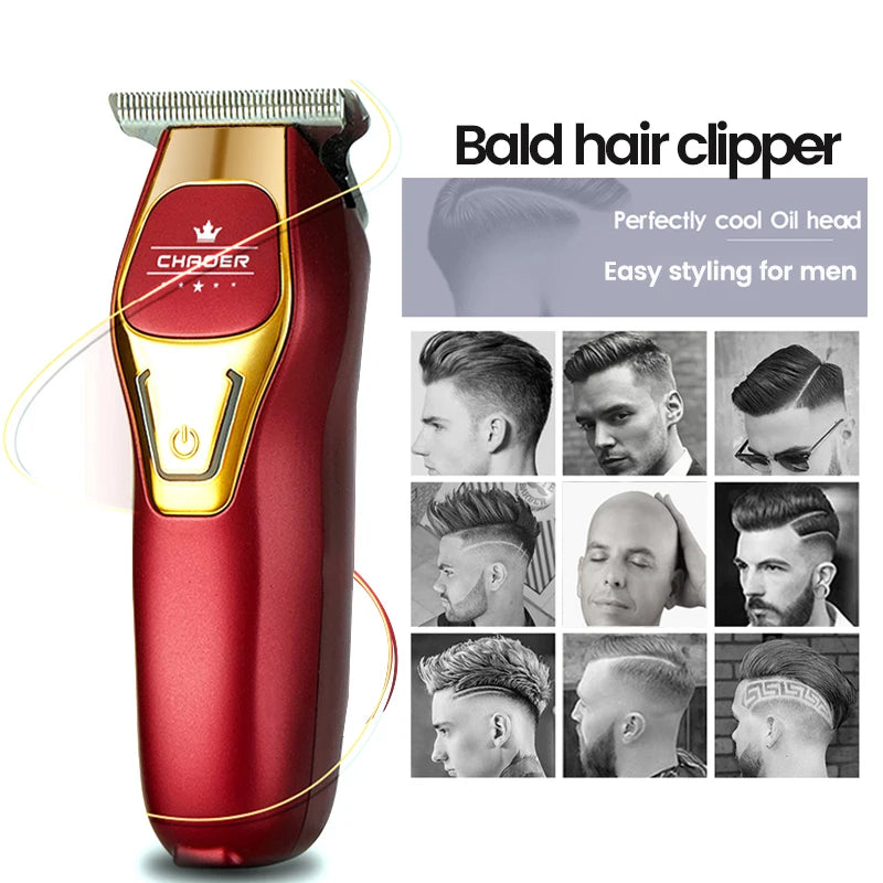 Powerful Professional Hair Trimmer Men 0 MM T Blade Electric Clipper