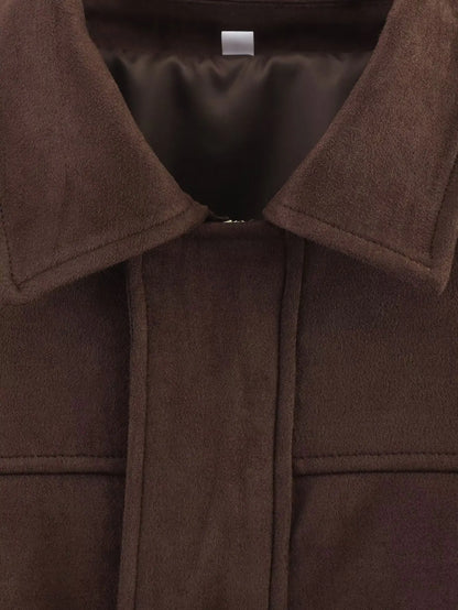 Women's Street Fashion Solid Coats Bat Sleeves Vintage Jackets