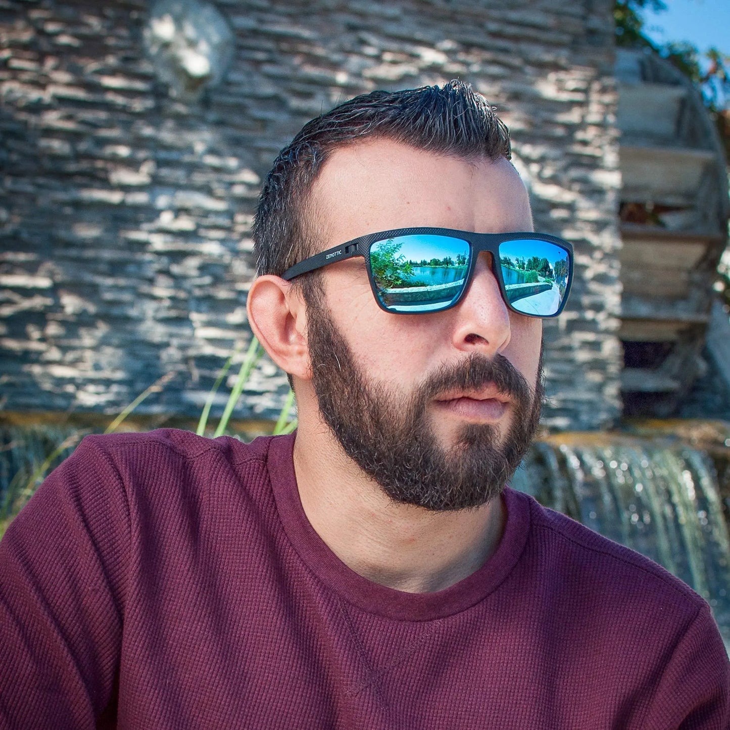 Polarized Sunglasses for Men Shades Lightweight TR90 Frame