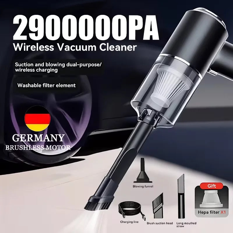 Wireless Car Vacuum USB Charging Wet Dry Dual-use Cleaner