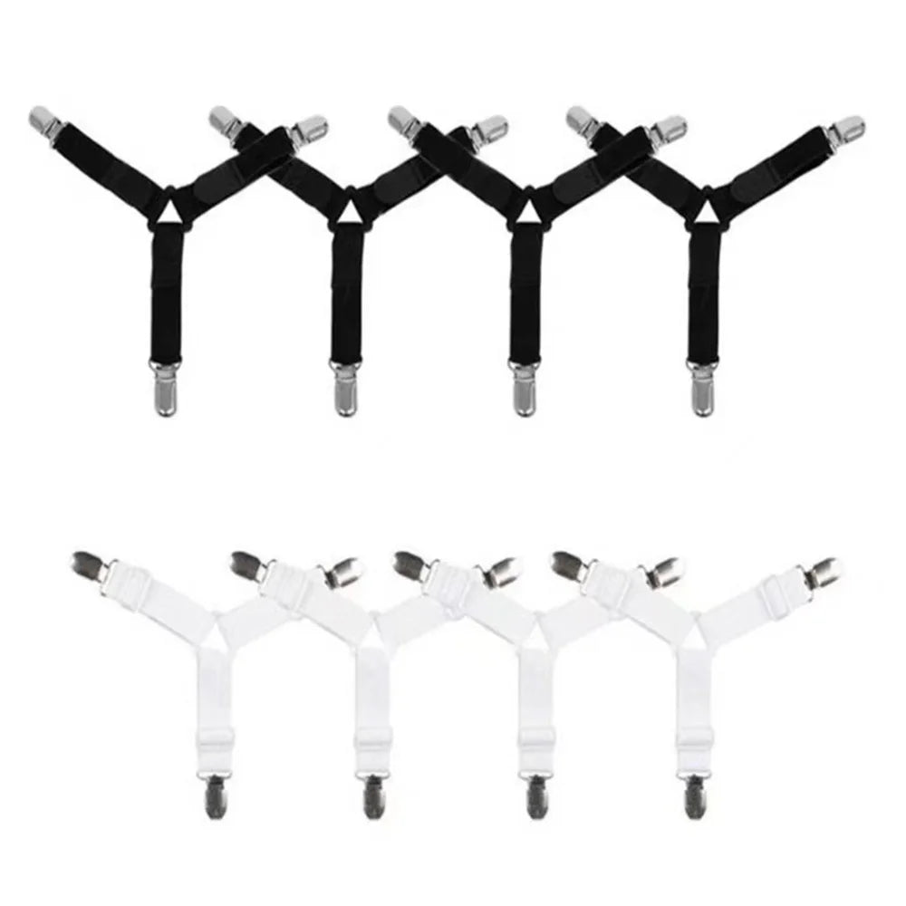 Bed Sheet Fasteners Adjustable Elastic Straps Mattress