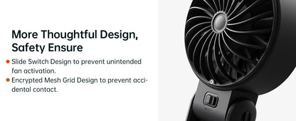JISULIFE Portable Handheld Fan with LED Display