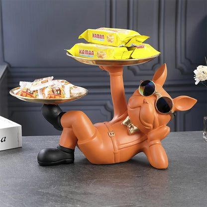 Bulldog Animal Figurines Cool Dog Statue Sculpture Decoration