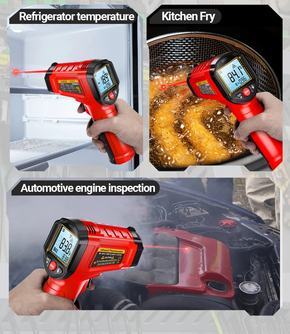 Infrared Thermometer Gun Non-contact Sensing