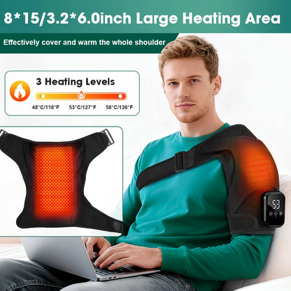 Electric Shoulder Massager Heating Pad Vibration Massage