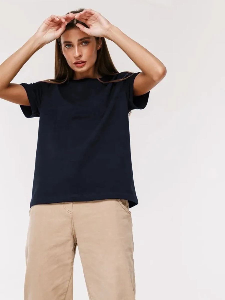 Bornladies Summer 100% Cotton Women's T-shirt Bottoming Tops