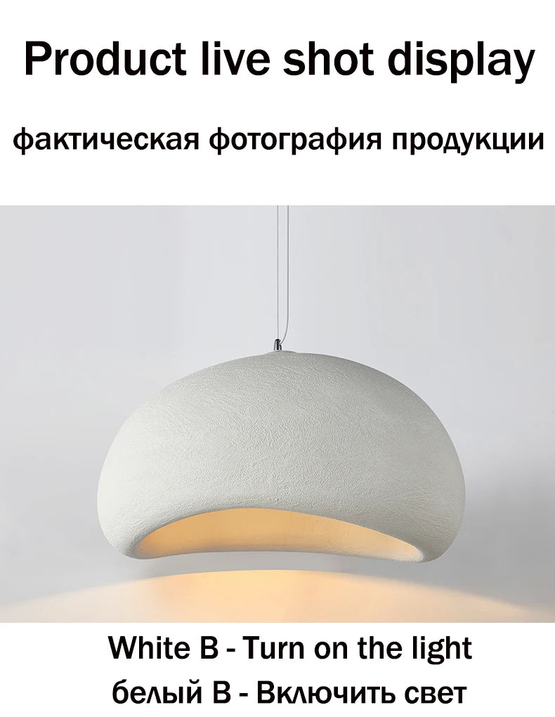 Nordic Wabi Sabi Pendant Lamps Dining Room Lighting