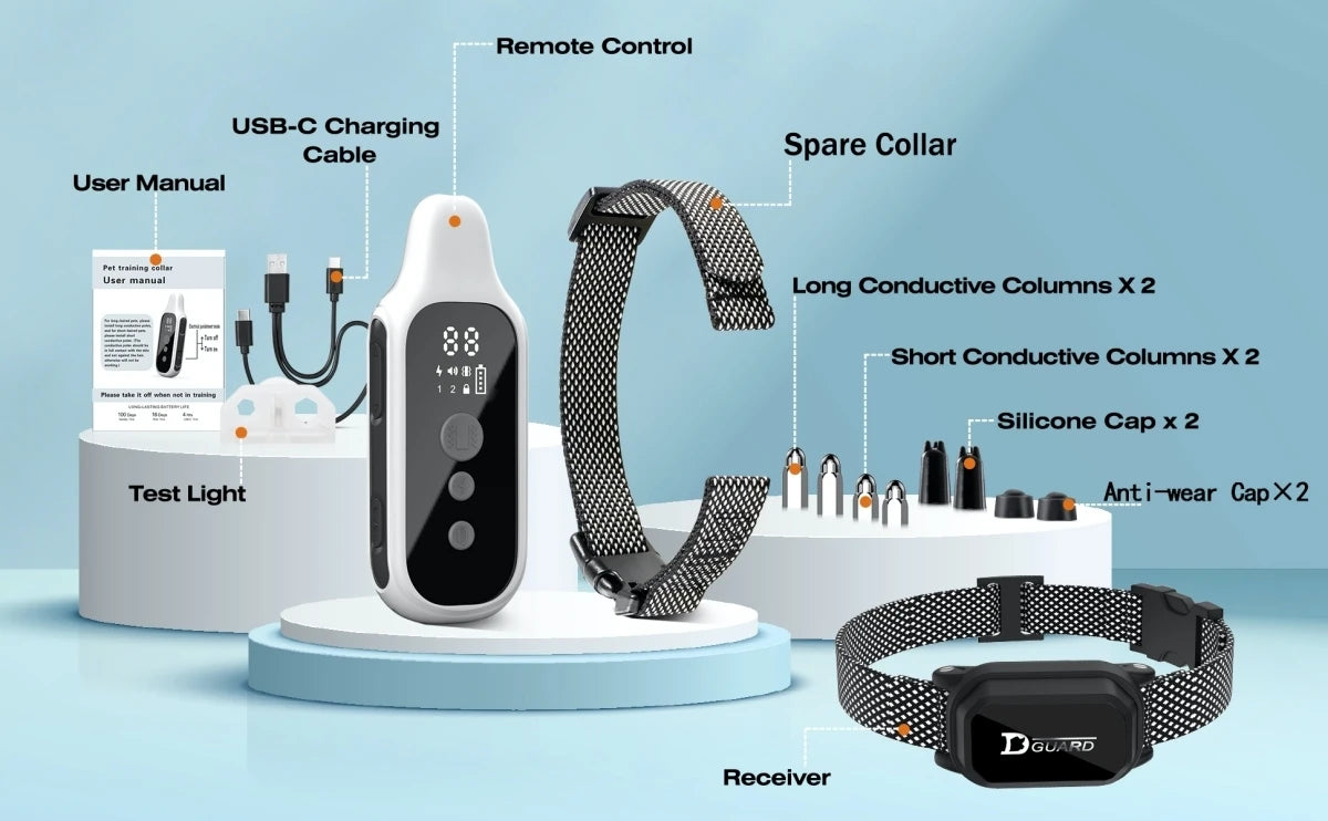 800m Digital Dog Training Collar Shock Vibration Sound