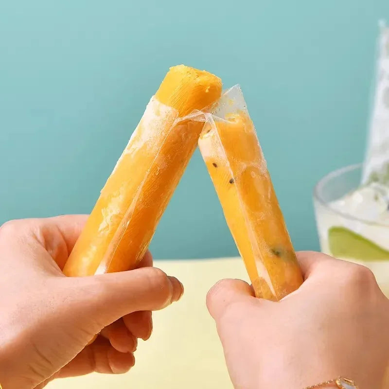 Disposable Ice Popsicle Mold Bags Clear Ice Block Packaging