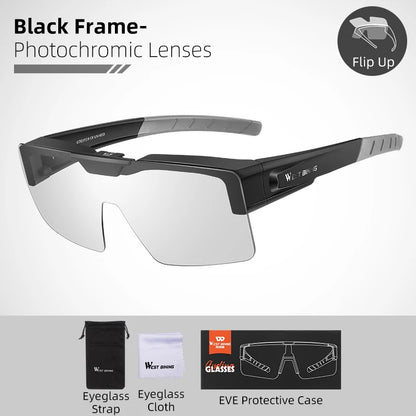 Photochromic Glasses Flip Design Polarized Sunglasses