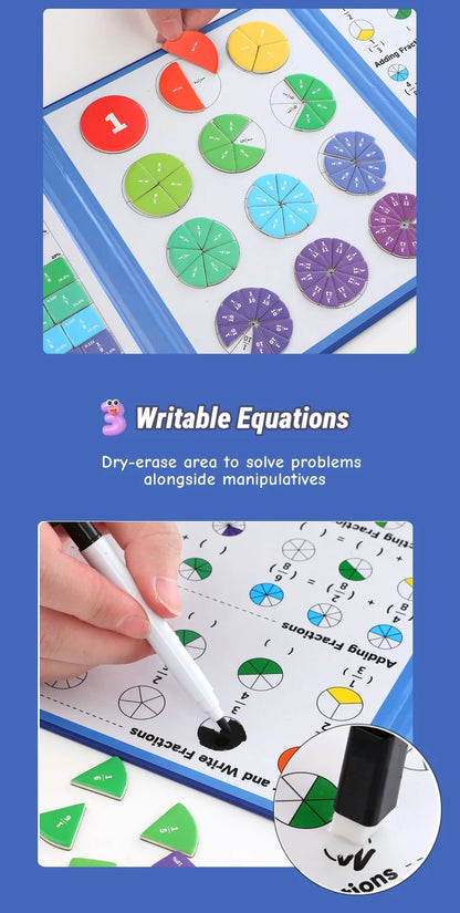 Magnetic Fraction Disk Teaching Aids, Fraction Science Education Model