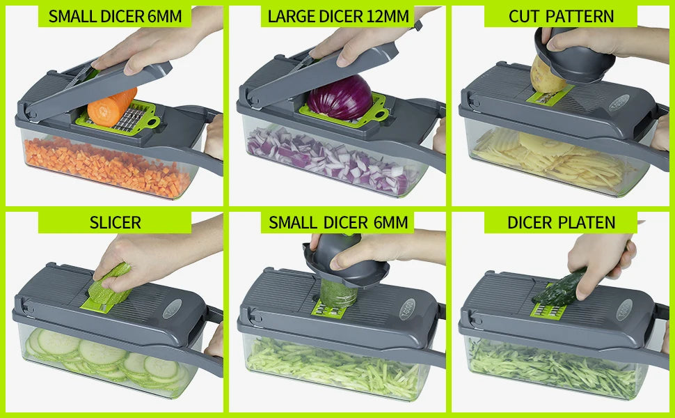 Vegetable Chopper Dicer Set Effortless Onion Tomato Cutter