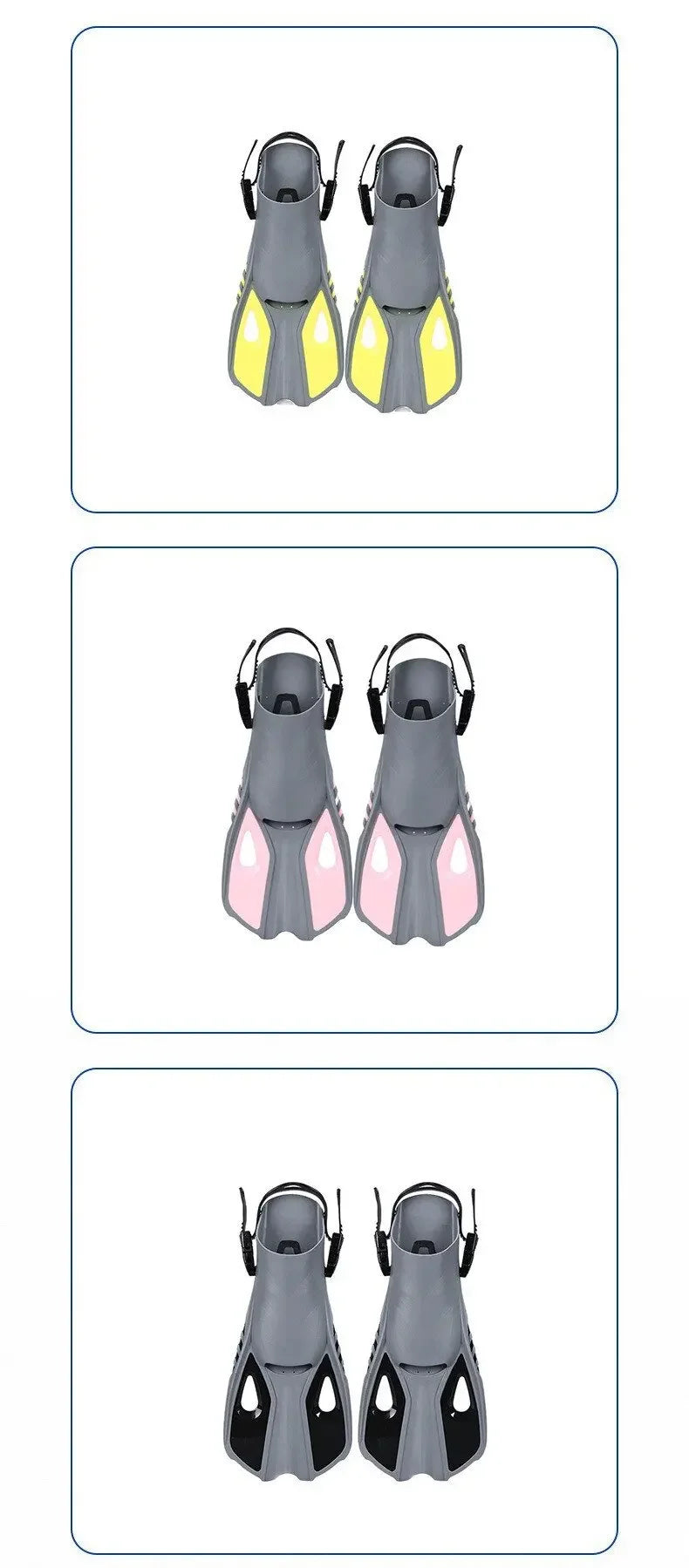 Snorkel Fins Swim Flippers Short Diving Frog Shoes Duck Webs