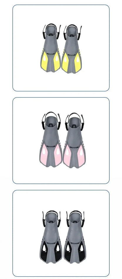 Snorkel Fins Swim Flippers Short Diving Frog Shoes Duck Webs