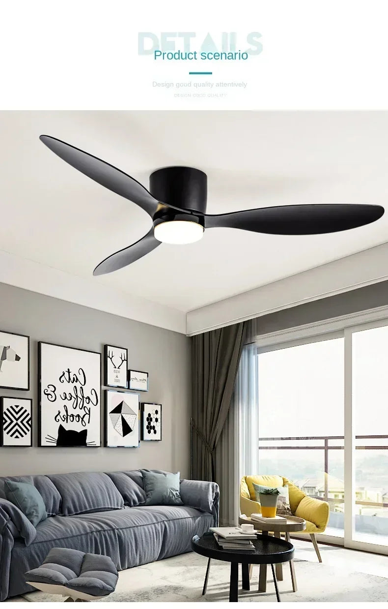 Modern LED Ceiling Fan Lights, Low Floor Decorative Lights