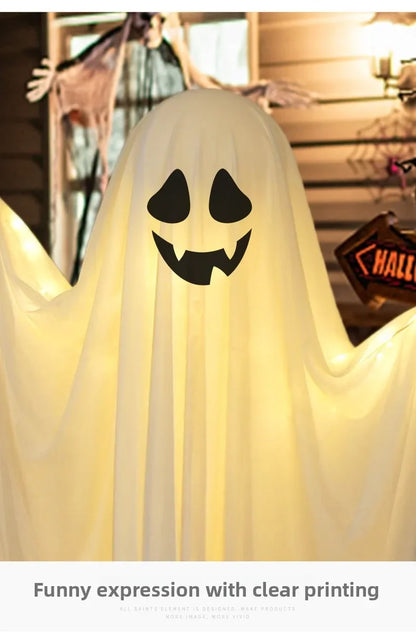 Scary Standing Ghost Glow-in-the-Dark Halloween Decoration