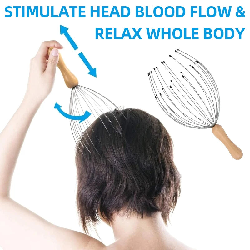 Head Massager Head Scratching Octopus Scalp Massage