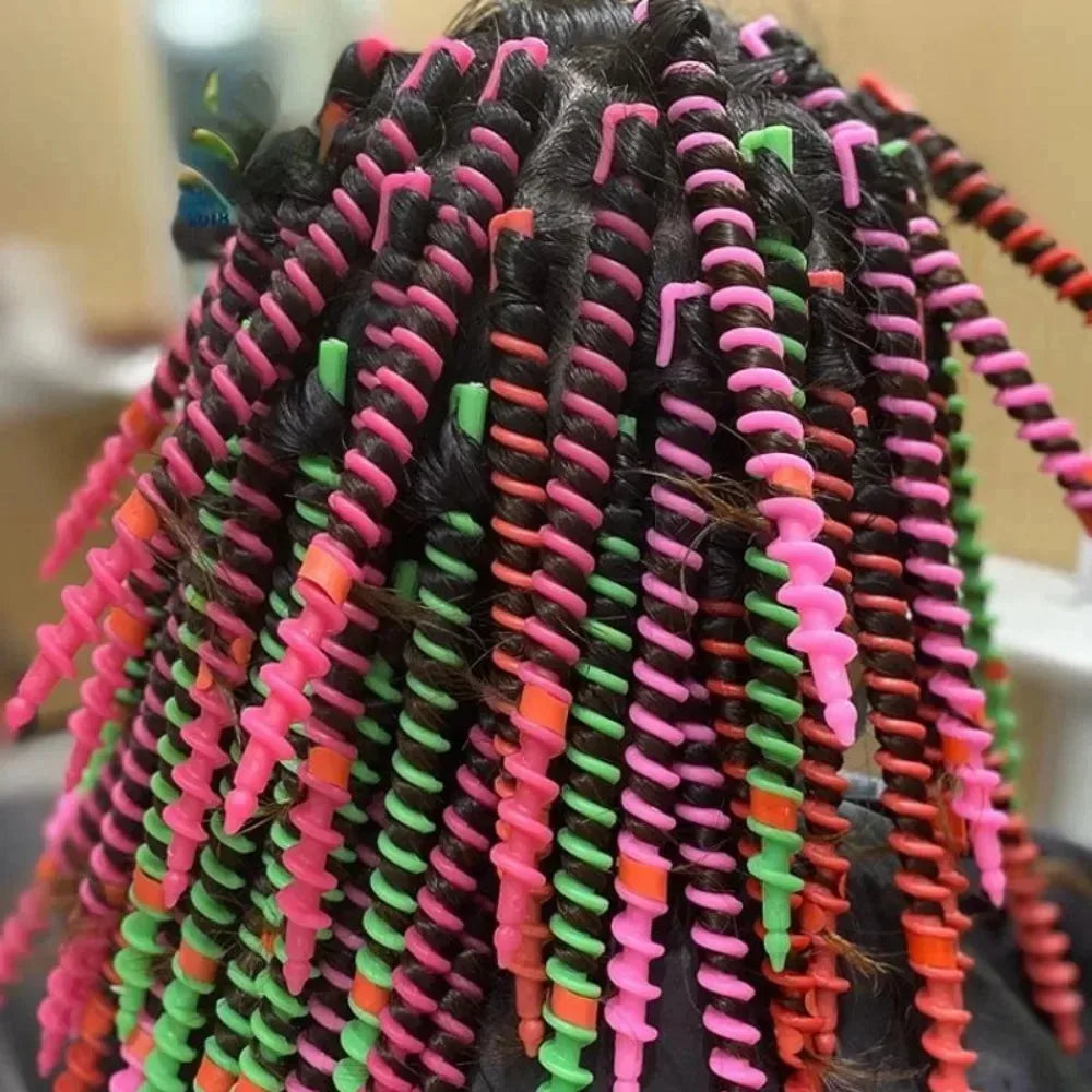 Set Heatless Curls Mixed Color Spiral Hair Styling Tools
