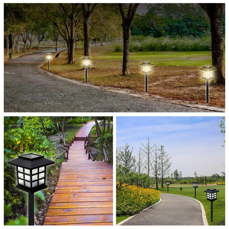 8 Pack Solar Pathway Garden Lights Outdoor Solar Lawn Lamp