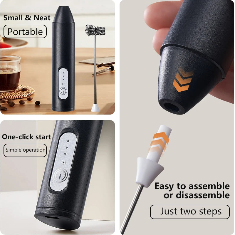 UPGRADED Electric Coffee Frother/MILK Whisk+Egg Beater