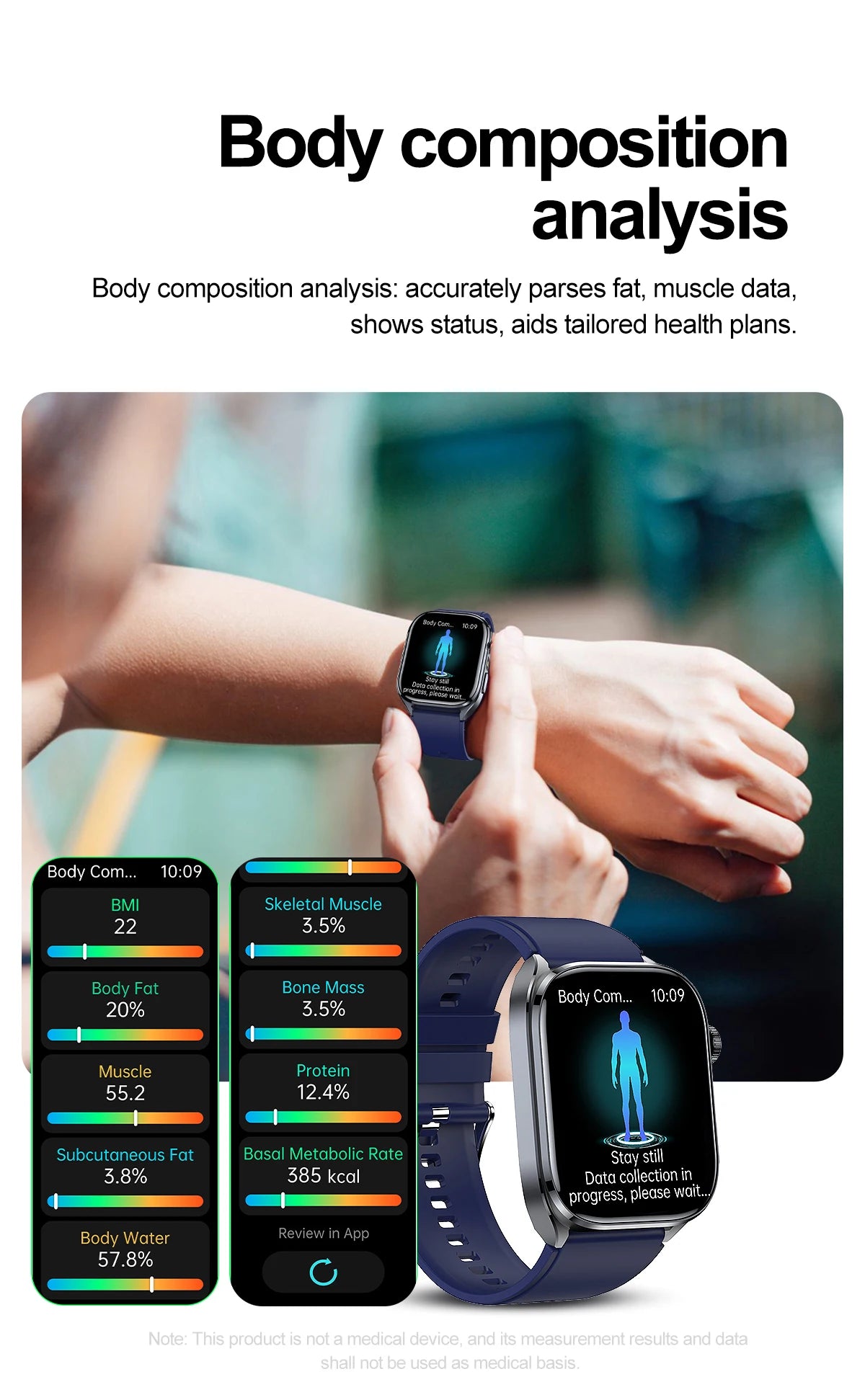 New AI Health Care Accurate detection ECG Smart Watch